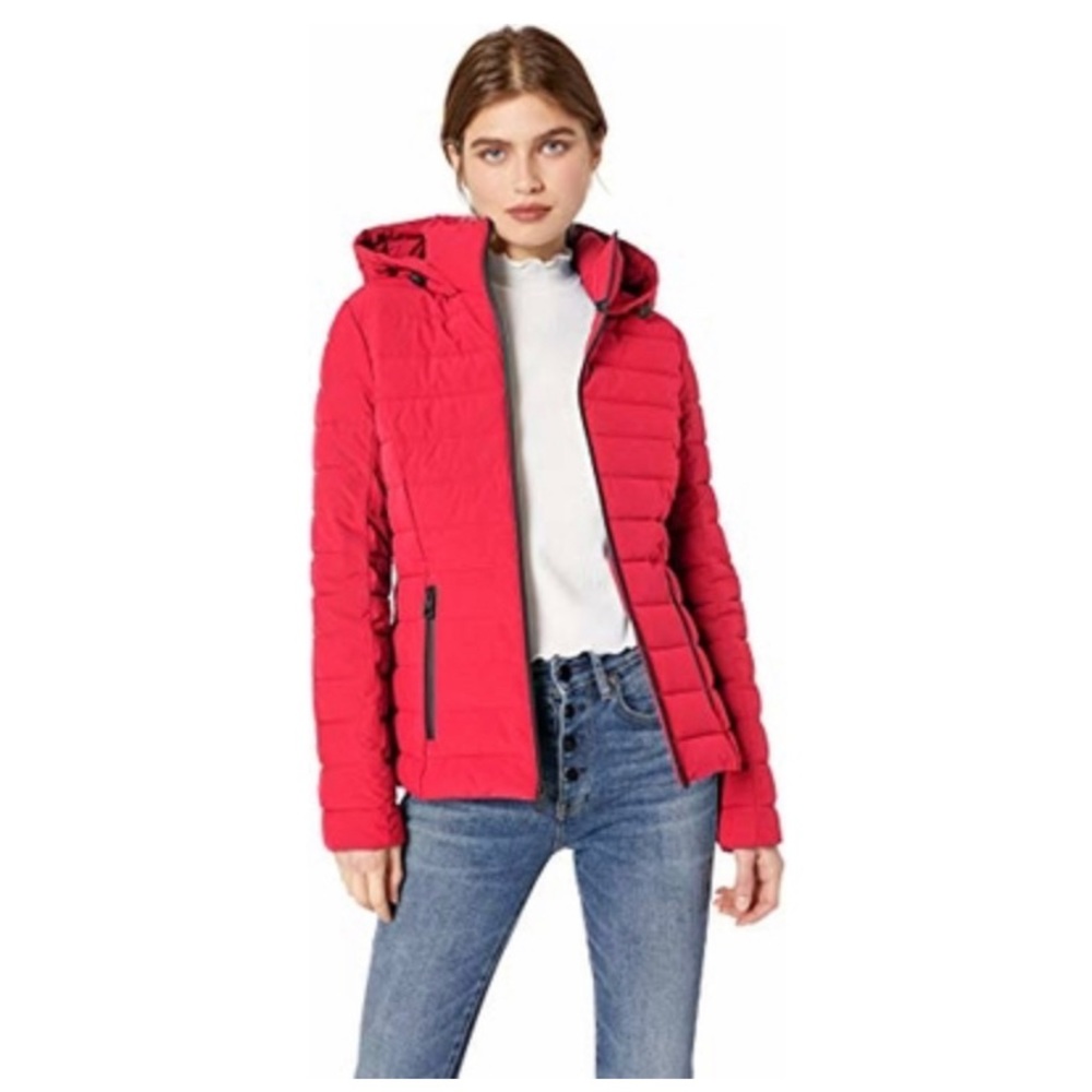 Guess Ladies’ midlength quilted puffer jacket